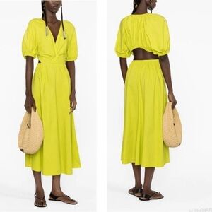 Forte Forte cut-out detail cotton midi dress